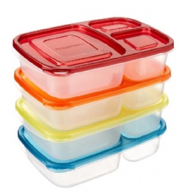 Lunch Bento Box 3 compartment divided lunch container