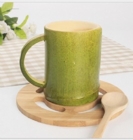 Pure natural bamboo green bamboo cup Midlle size