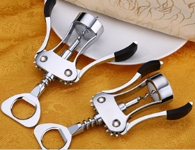 High grade zinc alloy multifunctional stainless steel wine bottle opener