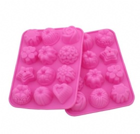 Flowers stars carton Silicone Non Stick Cake Bread Mold Chocolate Jelly Candy Baking Mould