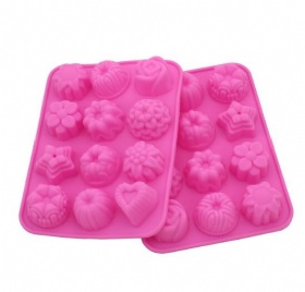 Flowers stars carton Silicone Non Stick Cake Bread Mold Chocolate Jelly Candy Baking Mould title=