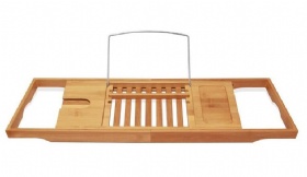 100% Bamboo Bathtub Caddy with Extendable Sides